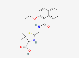 Two-dimensional chemical structure of Nafcillin Penilloic Acid/ Penilloic Acids of Nafcillin, CAS 940306-33-2