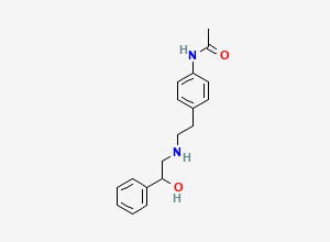 Two-dimensional chemical structure of N-(4-(2-((2-Hydroxy-2-phenylethyl)amino)ethyl)phenyl)acetamide
