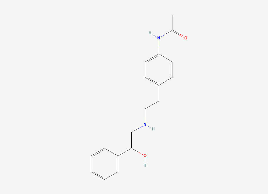 Two-dimensional chemical structure of N-(4-(2-((2-Hydroxy-2-phenylethyl)amino)ethyl)phenyl)acetamide