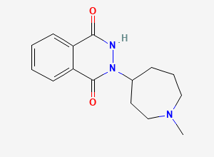 Two-dimensional chemical structure of 3-(1-methylazepan-4-yl)-2H-phthalazine-1,4-dione, CAS 791758-74-2