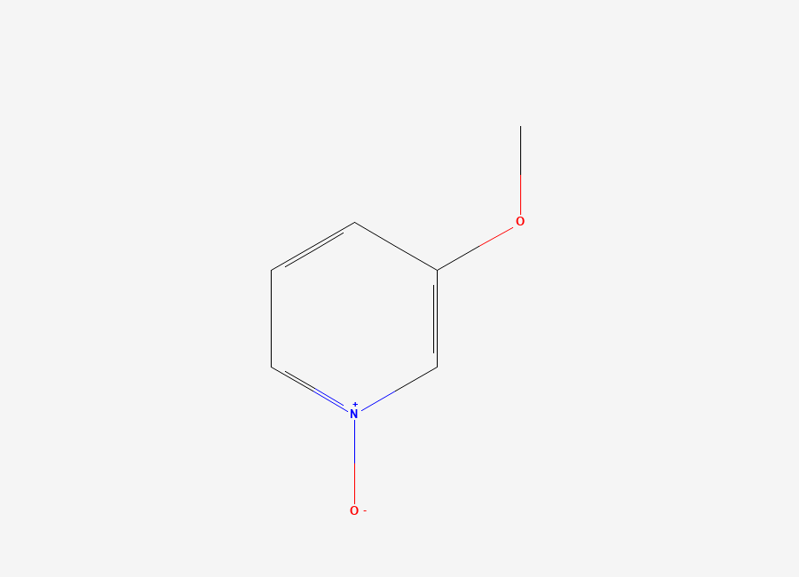 Two-dimensional chemical structure of Pyridine, 3-methoxy-, 1-oxide