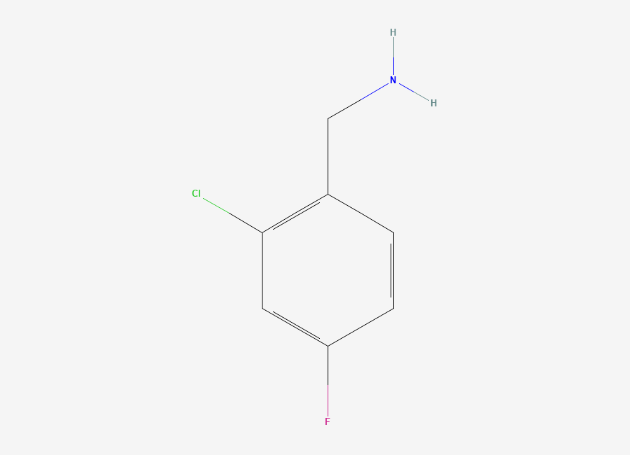 Two-dimensional chemical structure of 2-Chloro-4-fluorobenzylamine