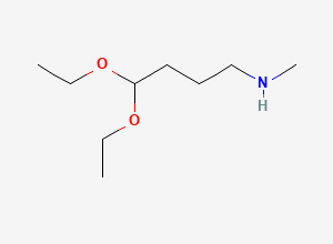 Two-dimensional chemical structure of γ-Methylaminobutyraldehyde Diethyl Acetal, CAS 114094-45-0