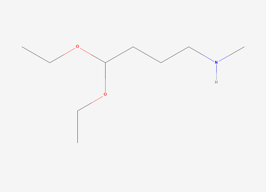 Two-dimensional chemical structure of γ-Methylaminobutyraldehyde Diethyl Acetal, CAS 114094-45-0