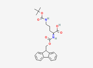 Two-dimensional chemical structure of Fmoc-D-Orn(Boc)-OH