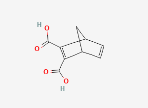 Two-dimensional chemical structure of 2,5-Norbornadiene-2,3-dicarboxylic acid