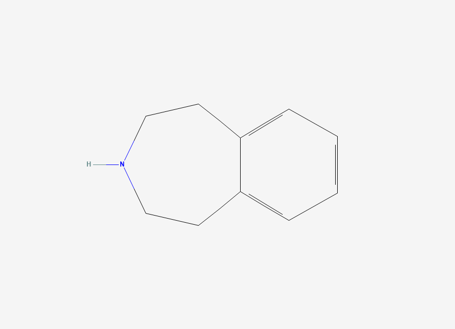 Two-dimensional chemical structure of 2,3,4,5-Tetrahydro-1H-benzo(d)azepine
