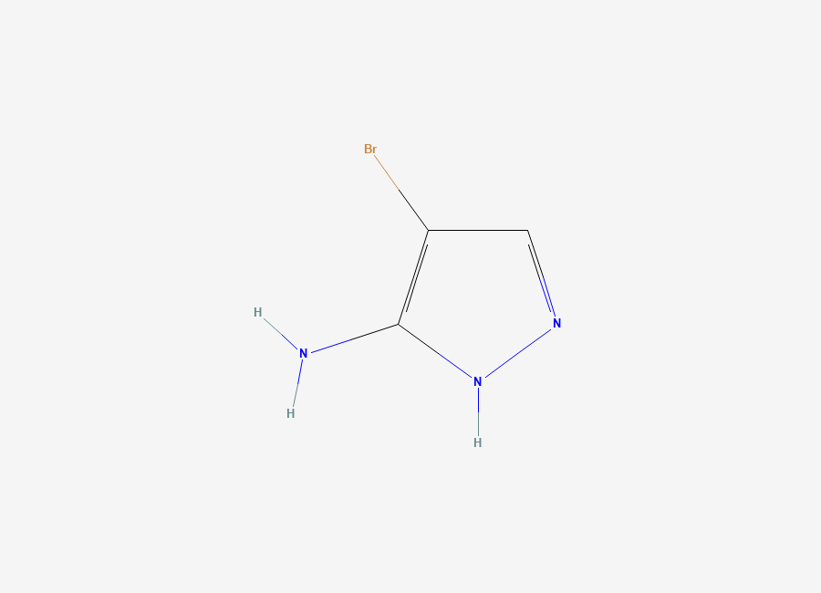 Two-dimensional chemical structure of 3-Amino-4-bromopyrazole