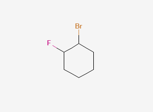 Two-dimensional chemical structure of 1-Bromo-2-fluorocyclohexane