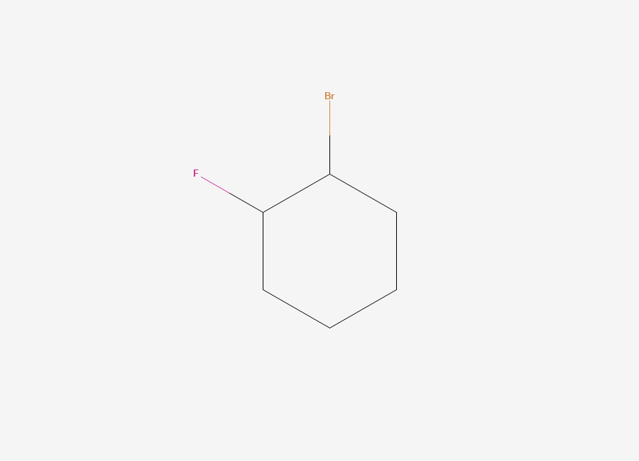 Two-dimensional chemical structure of 1-Bromo-2-fluorocyclohexane