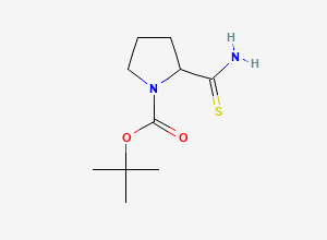 Two-dimensional chemical structure of Tert-butyl 2-carbamothioylpyrrolidine-1-carboxylate