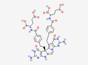 Two-dimensional chemical structure of Pemetrexed EP Impurity B/ Pemetrexed BP Impurity B/ Pemetrexed (5R)-Dimer, CAS 1802552-04-0