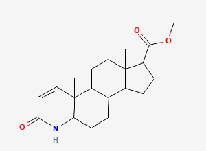 Two-dimensional chemical structure of Methyl 9a,11a-dimethyl-7-oxo-1,2,3,3a,3b,4,5,5a,6,9b,10,11-dodecahydroindeno[5,4-f]quinoline-1-carboxylate