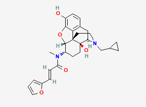 Two-dimensional chemical structure of Nalfurafine Impurity 34
