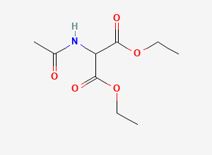 Two-dimensional chemical structure of Acetamidomalonic acid diethyl ester, CAS 1068-90-2