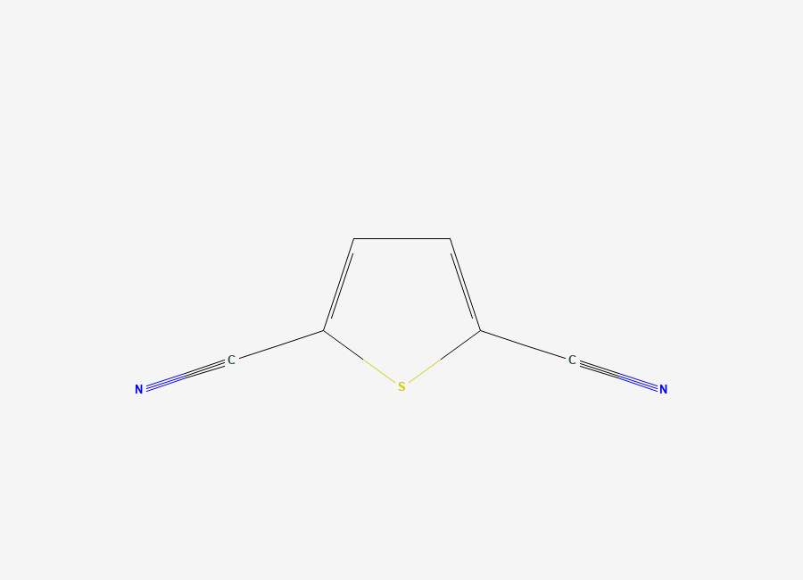 Two-dimensional chemical structure of Thiophene-2,5-dicarbonitrile