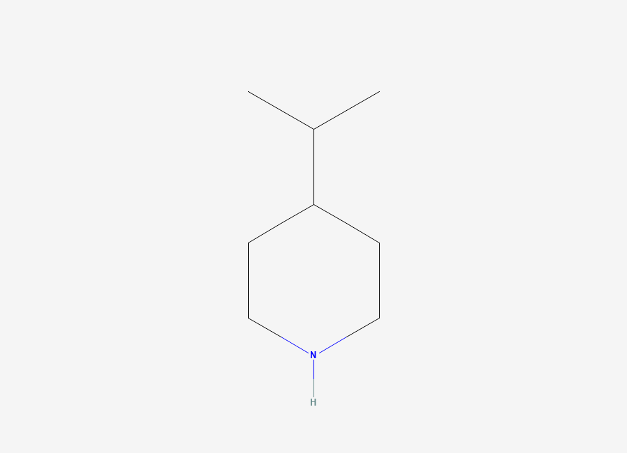 Two-dimensional chemical structure of Piperidine, 4-(1-methylethyl)-