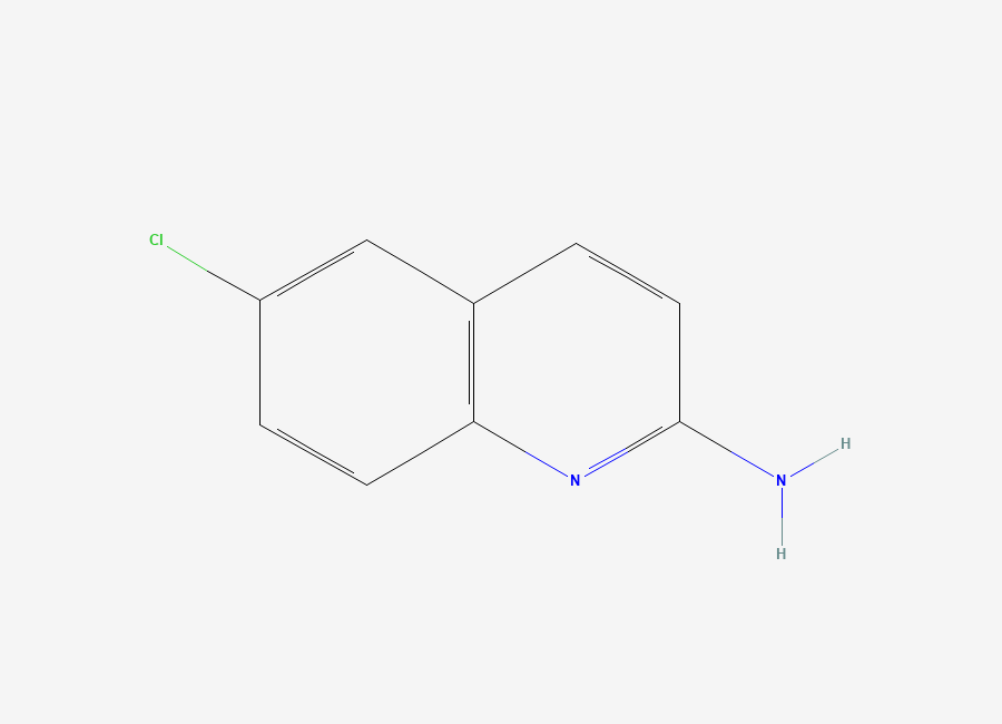 Two-dimensional chemical structure of 6-Chloroquinolin-2-amine