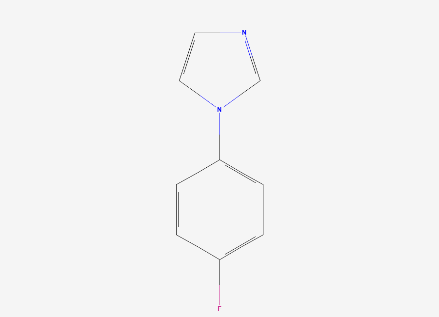 Two-dimensional chemical structure of 1-(4-Fluorophenyl)imidazole