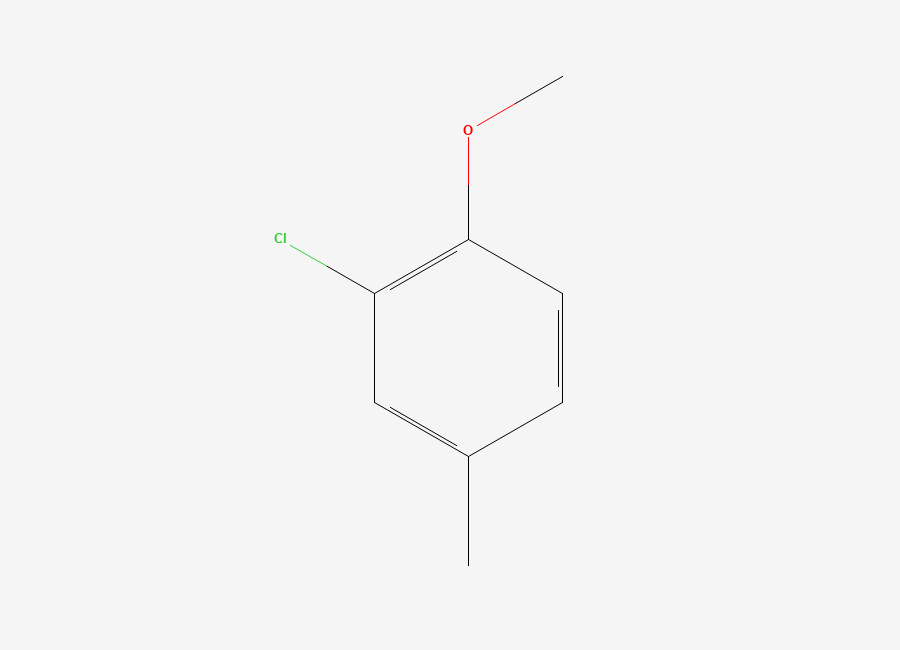 Two-dimensional chemical structure of 3-Chloro-4-methoxytoluene