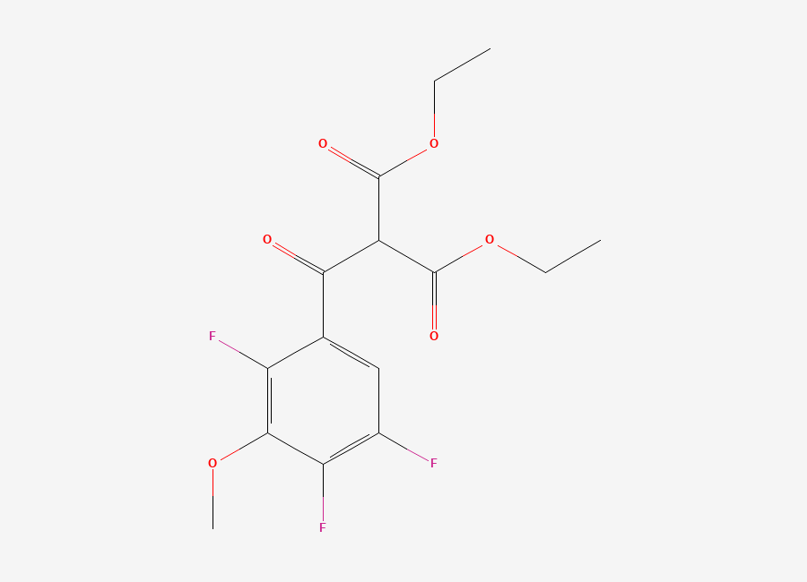 Two-dimensional chemical structure of Diethyl 2-(2,4,5-trifluoro-3-methoxybenzoyl)malonate
