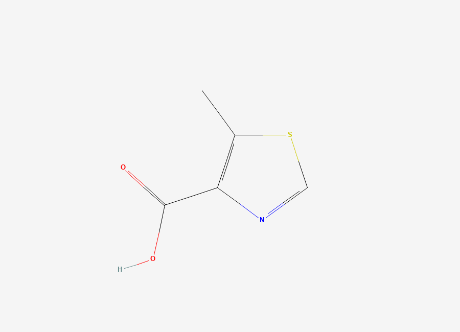 Two-dimensional chemical structure of 5-Methyl-1,3-thiazole-4-carboxylic acid