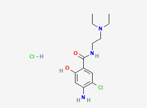 Two-dimensional chemical structure of Metoclopramide EP Impurity F / Metoclopramide BP Impurity F / O-Desmethyl Metoclopramide HCl, CAS 38059-78-8