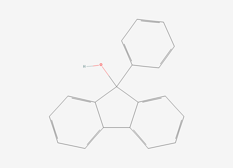 Two-dimensional chemical structure of 9-Phenyl-9-fluorenol