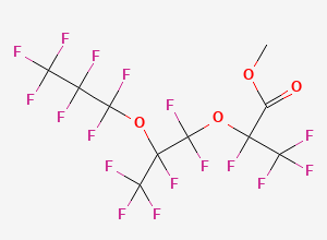 Two-dimensional chemical structure of Perfluoro-2,5-dimethyl-3,6-dioxanonanoic acid methyl ester