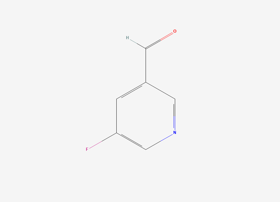 Two-dimensional chemical structure of 5-Fluoropyridine-3-carbaldehyde