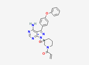 Two-dimensional chemical structure of Ibrutinib N-Oxide Impurity, CAS 2417548-74-2