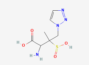 Two-dimensional chemical structure of alpha-Amino-beta-methyl-beta-sulfino-1H-1,2,3-triazole-1-butanoic acid