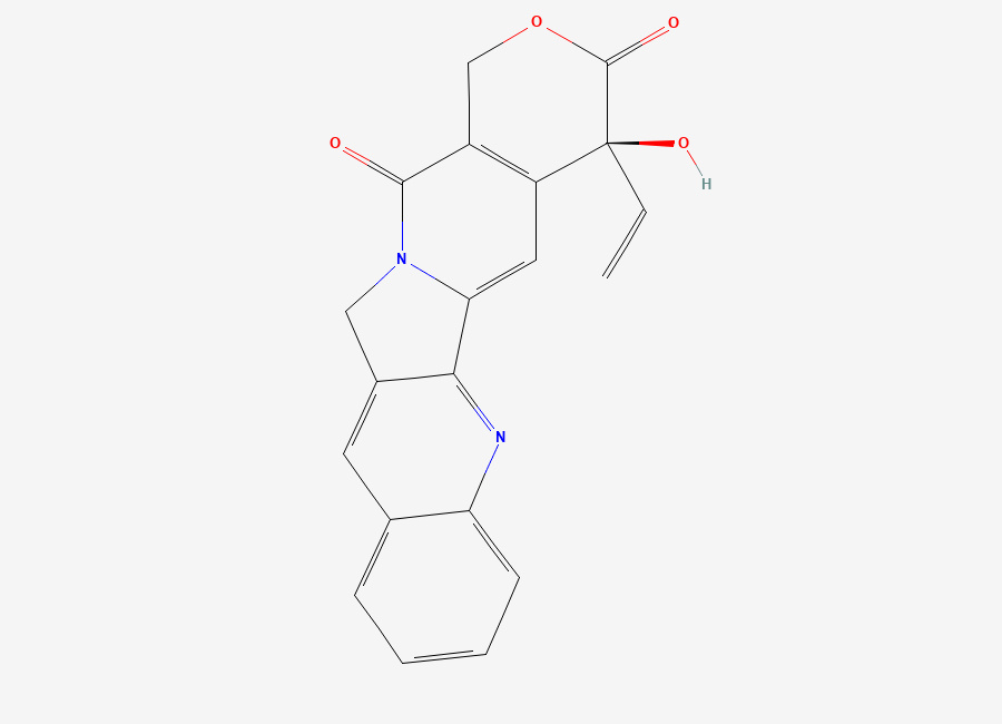 Two-dimensional chemical structure of (20S)-18,19-Dehydrocamptothecin
