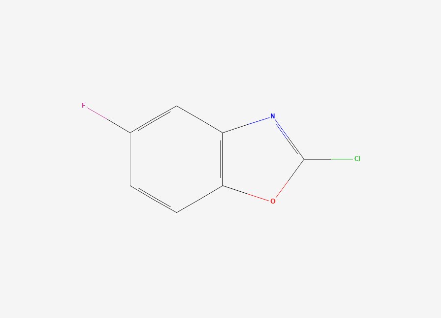 Two-dimensional chemical structure of 2-Chloro-5-fluoro-1,3-benzoxazole