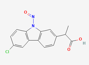 Two-dimensional chemical structure of N-Nitroso Carprofen, CAS 2355377-45-4