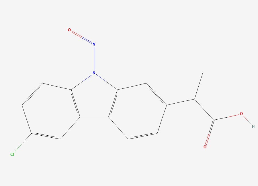 Two-dimensional chemical structure of N-Nitroso Carprofen, CAS 2355377-45-4