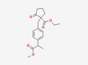 Two-dimensional chemical structure of Loxoprofen Ethoxy Carbonyl Methyl Ester Impurity, CAS 1152440-23-7