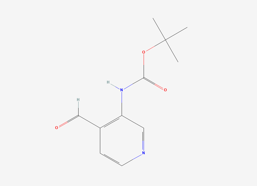 Two-dimensional chemical structure of Tert-butyl 4-formylpyridin-3-ylcarbamate