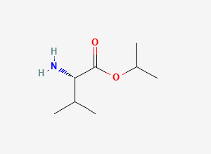 Two-dimensional chemical structure of propan-2-yl (2S)-2-amino-3-methylbutanoate