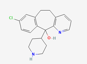Two-dimensional chemical structure of 11-Hydroxy Dihydro Desloratadine, CAS 153200-97-6