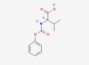 Two-dimensional chemical structure of 3-Methyl-2-phenoxycarbonylamino-butyric acid