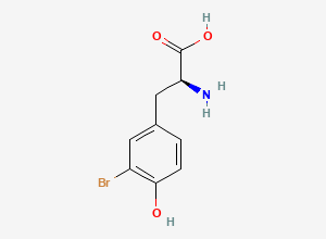 Two-dimensional chemical structure of 3-Bromo-L-tyrosine, CAS 38739-13-8