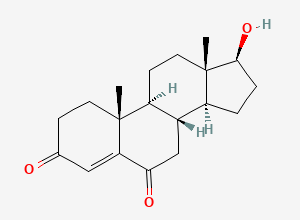 Two-dimensional chemical structure of 6-Keto-testosterone, CAS 570-94-5