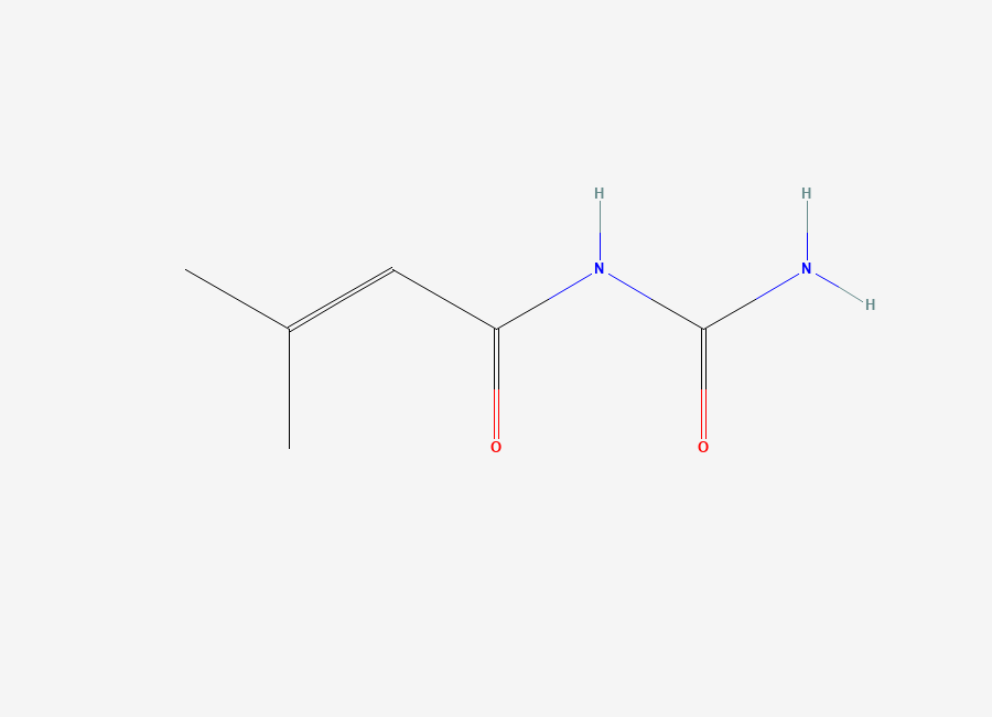 Two-dimensional chemical structure of N-carbamoyl-3-methylbut-2-enamide
