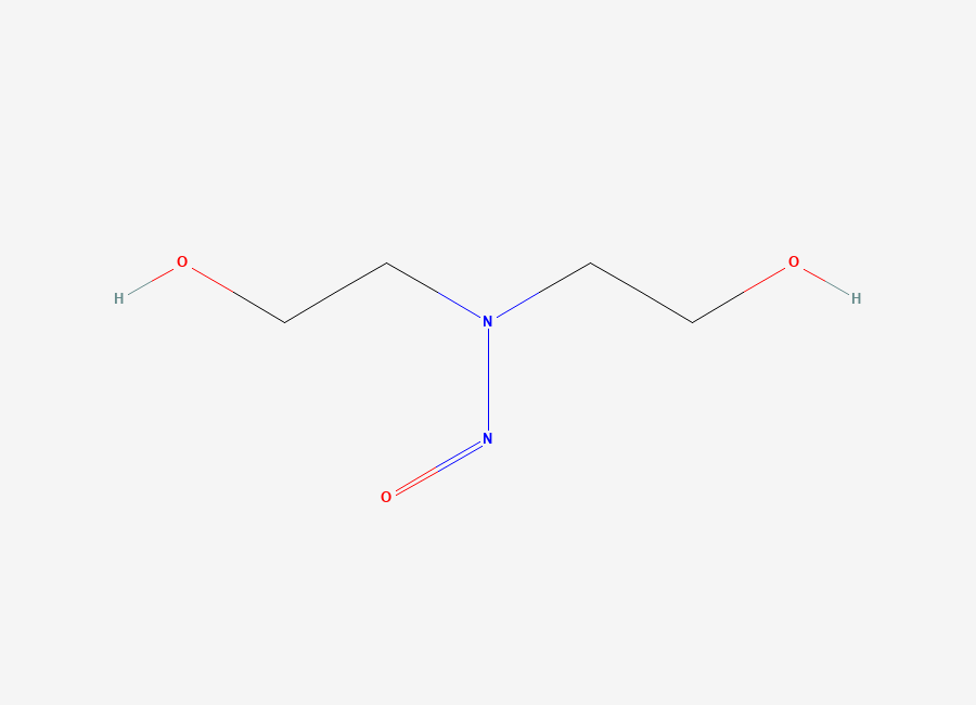 Two-dimensional chemical structure of N-Nitrosodiethanolamine (NDIEA), CAS 1116-54-7