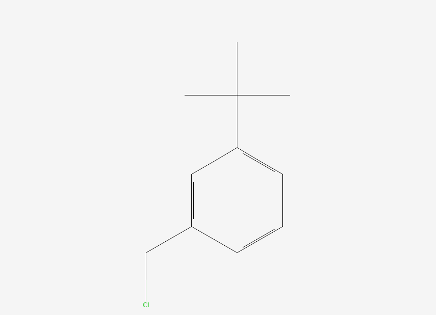 Two-dimensional chemical structure of 1-Chloromethyl-3-(1,1-dimethylethyl)benzene