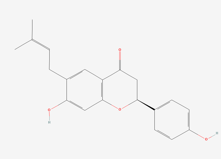 Two-dimensional chemical structure of Bavachin