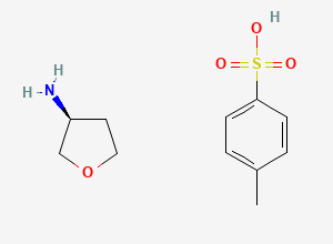 Two-dimensional chemical structure of (5)-(-)-3-Aminotetrahydrofuran-4-toulene-sulfonate