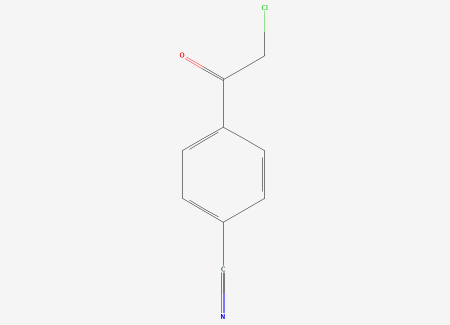 Two-dimensional chemical structure of Benzonitrile, 4-(chloroacetyl)-