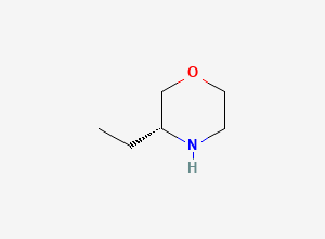 Two-dimensional chemical structure of (3R)-3-Ethylmorpholine